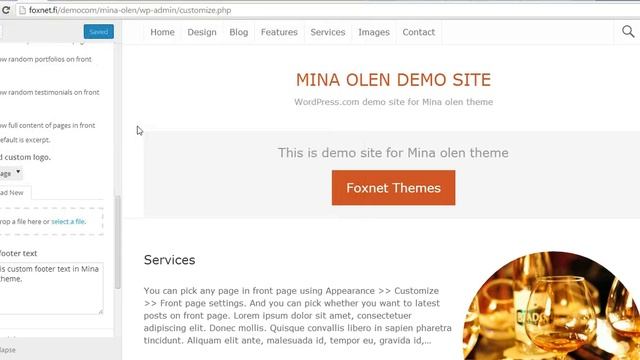 Upload your logo in Mina Olen WordPress.com theme. смотреть онлайн