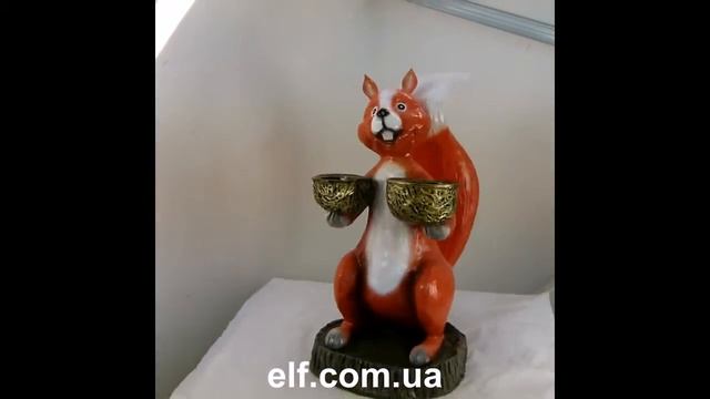 Белка с орехами. Садовый цветочник от Эльф, Украина смотреть онлайн