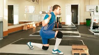 Выпады со штангой: техника выполнения смотреть онлайн