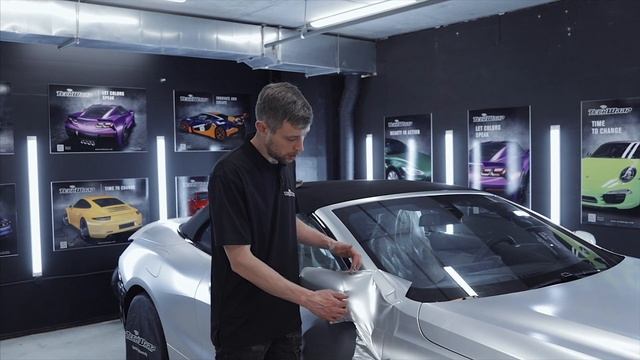 Lesson 9 Side mirror wrapping with satin chrome wrap смотреть онлайн