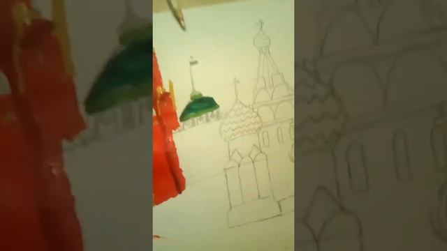 Как нарисовать Московский Кремль! смотреть онлайн
