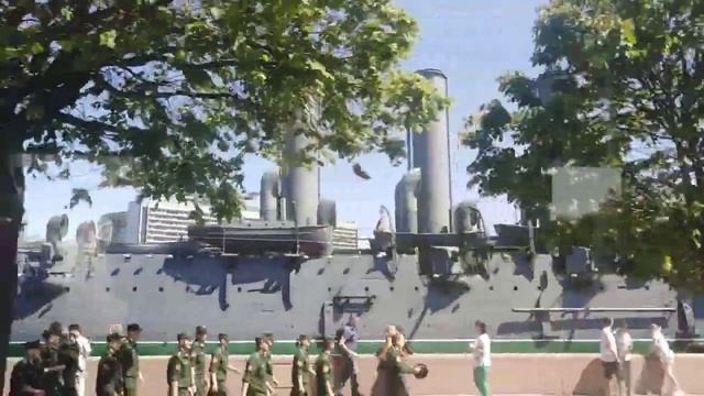 Крейсер АВРОРА на реке Нева в Санкт - Петербурге. 18.06.2023 смотреть онлайн