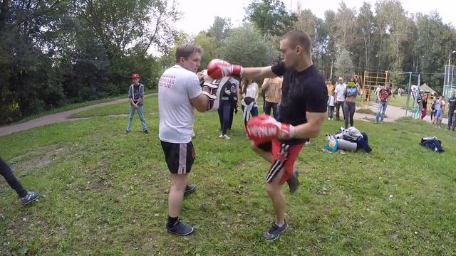 АНТИФОН, фестиваль тайский бокс, работа на пэдах, Курск, 03.09.2016 смотреть онлайн