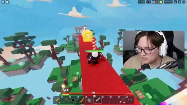 Lucky Block Race, But You Get CUSTOM LUCKY BLOCKS.. (Roblox Bedwars)