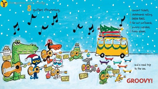 Kids Book Read Aloud: Pete the Cat's 12 Groovy Days of Christmas | NYT Best Seller | Xmas Books смотреть онлайн