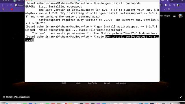 Error installing cocoapods: The last version of activesupport | sudo gem install cocoapods смотреть онлайн