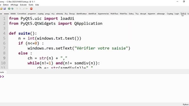 Appel d'une fonction d'un autre fichier Python Bac смотреть онлайн