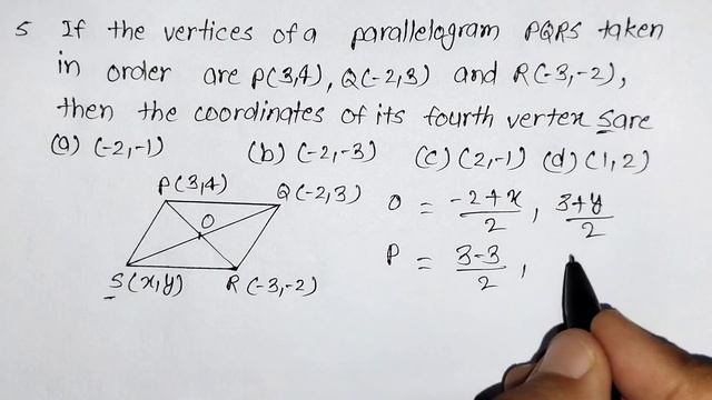 If the vertices of a parallelogram PQRS taken in order are P(3,4), Q(-2,3) and R(-3,-2), смотреть онлайн