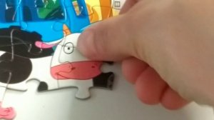 Синий Трактор, Принцесса Царевна, и другие герои. Собираем пазл для детей 36 деталей.