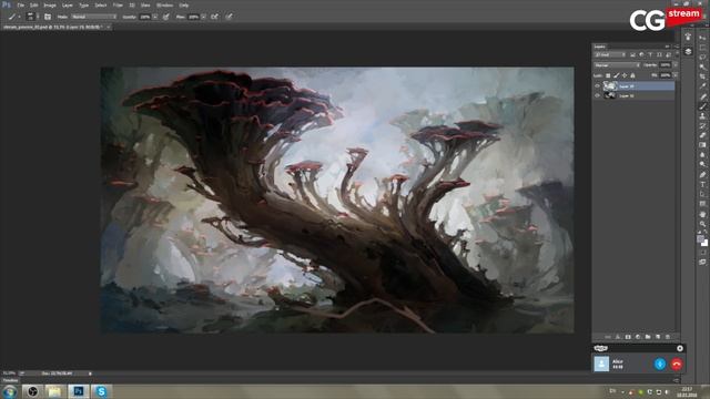 Рисование пейзажа с нуля. CG Stream. Вадим Щепилов. Часть 2 смотреть онлайн