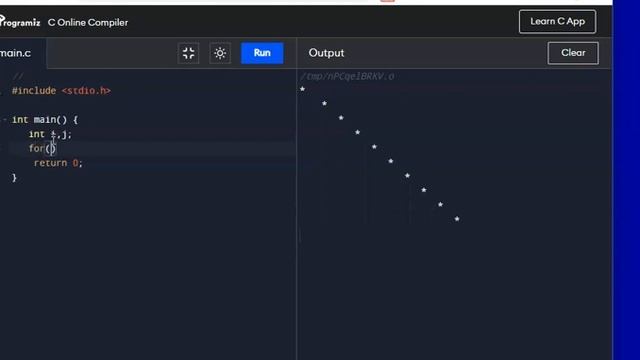 Sparse matrix | Pattern program in C | Diagonal matrix | Nested loop | Interview Tips | Logic think смотреть онлайн