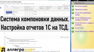 Настройка отчетов 1С на ТСД. Система компоновки данных.