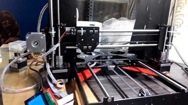 Steel Prusa i3 3d printer with pronterface and Marlin Firmware
