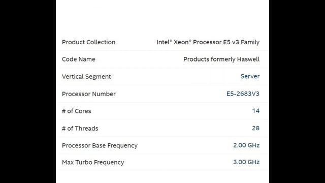 E5-2683v3 Intel Xeon E5-2683 v3 14 Core 2.00GHz 9.60GT/s QPI 35MB L3 Cache Processor смотреть онлайн
