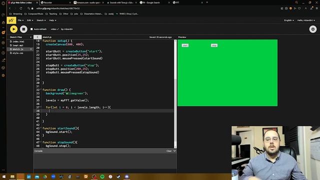 Make your own Audio Spectrum Meter with Tone.js and p5js смотреть онлайн