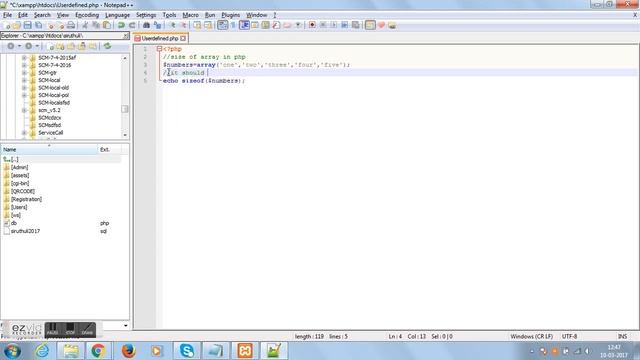 Get The Length of an Array - sizeof function in php смотреть онлайн