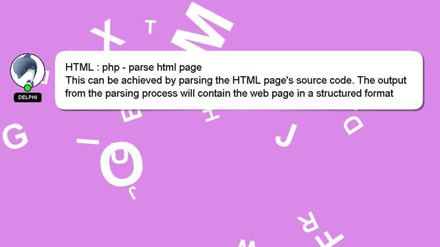 HTML : php - parse html page смотреть онлайн