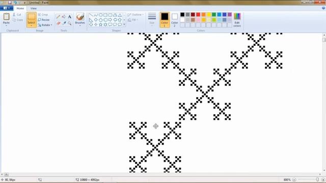 Draw fractals in ms Paint смотреть онлайн