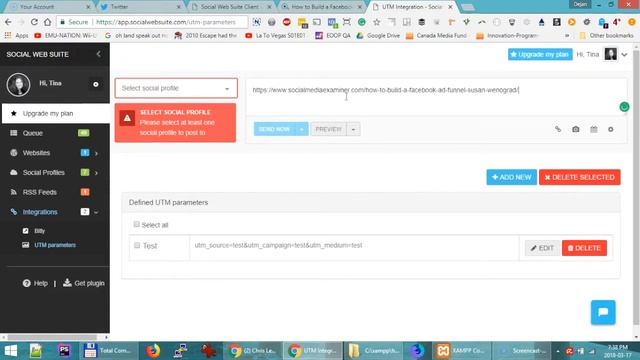 How to add UTM Parameters to all your messages shared via Social Web Suite смотреть онлайн