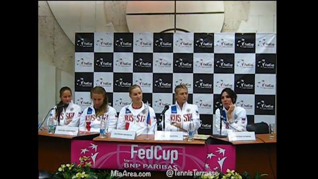 Шарапова, Кузнецова, Макарова, Касаткина и Мыскина, ПК сборной России 3.02.2016 смотреть онлайн