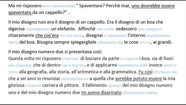 Изучаем итальянский язык посредством чтения. Saint-Exupéry, Antoine de. Il Piccolo Principe смотреть онлайн
