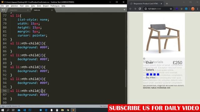 Responsive Product Card UI Design | Html CSS Responsive Design Tutorial #HTML #CSS3 смотреть онлайн