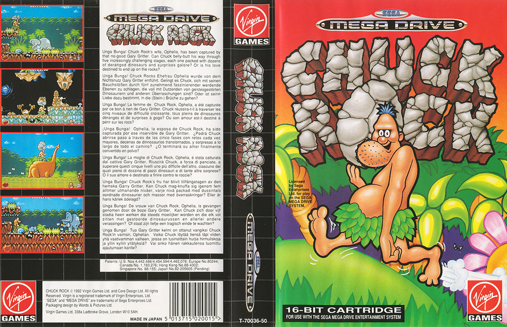 Chuck Rock прохождение SEGA смотреть онлайн