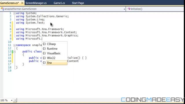 C# Xna Platformer Made Easy Tutorial 1 - ScreenState [Part 1] смотреть онлайн