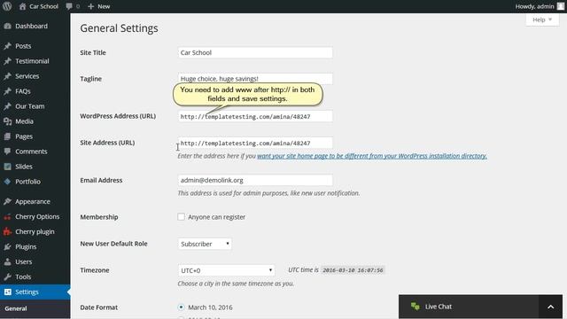 WordPress. How To Add "www" To A Site URL смотреть онлайн