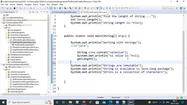 CoreJava ExceptionHandling Programs Recording July20220708 смотреть онлайн