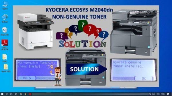 How to install Kyocera Print Driver , 2040 Driver , Non-genuine Toner , Windows 10 & 7 without CD