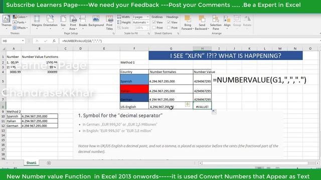 Excel Number value Function in Telugu (XLFN) смотреть онлайн