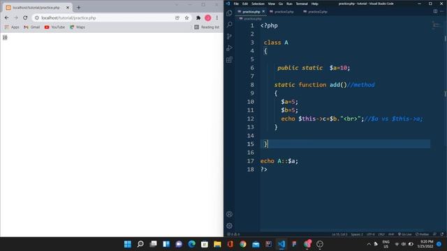 Static keyword of PHP in Tamil |programmer JK| php course смотреть онлайн
