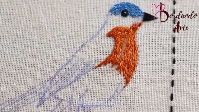 BORDADO A MANO PINTAR CON HILOS AVE | HAND EMBROIDERY NEEDLE PAINTING смотреть онлайн