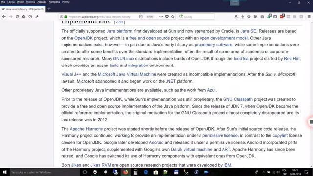 [Programowanie JAVA] Historia wersji języka JAVA od 1995 r. do 2018 r. смотреть онлайн