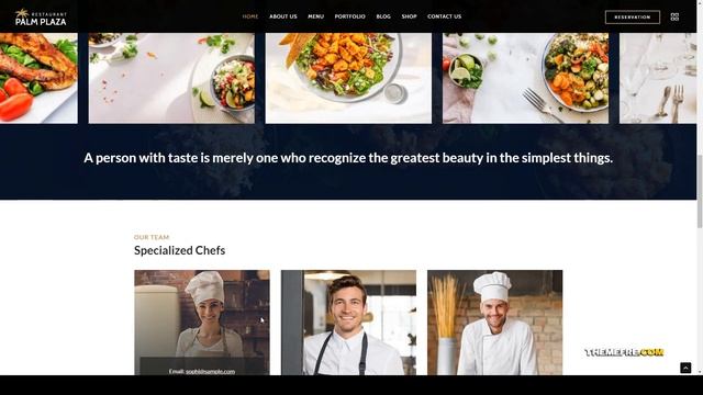 Palmplaza - Restaurant and Cafe WordPress Theme dining bakery Build Website смотреть онлайн