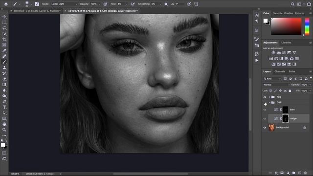 Dodge and Burn Photoshop Tutorial NEW Method 2023 смотреть онлайн