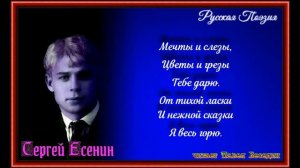 Юность ,Сергей Есенин, Русская Поэзия ,читает Павел Беседин