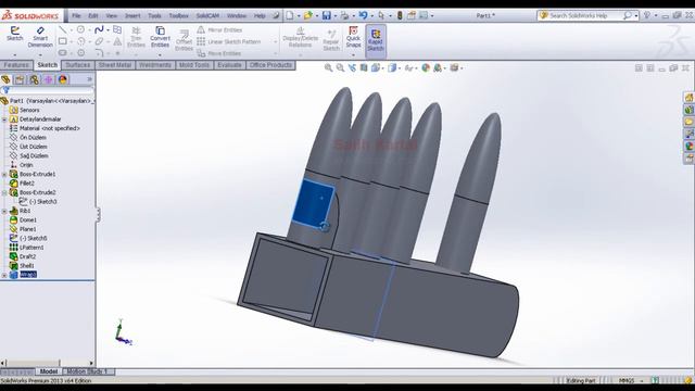 33 - Solidworks 2013 Eğitim - Material ve Renk atama, Wrap komutu смотреть онлайн