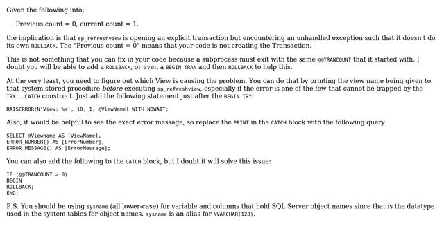 Databases: Transaction Error in TRY CATCH block (2 Solutions!!) смотреть онлайн