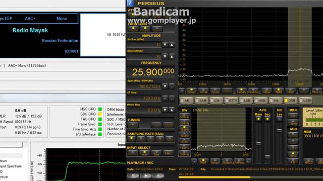 25900 kHz Radio Mayak DRM Mar. 23, 2013 - 0720 UTC смотреть онлайн