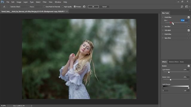 How to Edit Outdoor Portrait in Photoshop | Blur Background смотреть онлайн