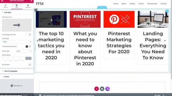 Create a Blog Post Carousel With Elementor and Astra Pro Theme