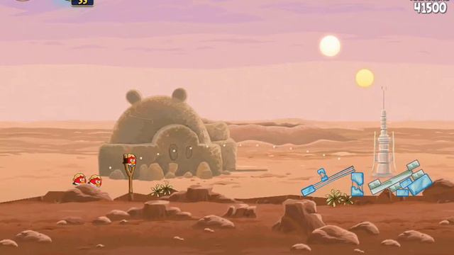 Прохождение Angry Birds Star Wars на 3 Звезды: Tatooine Уровень 1-1