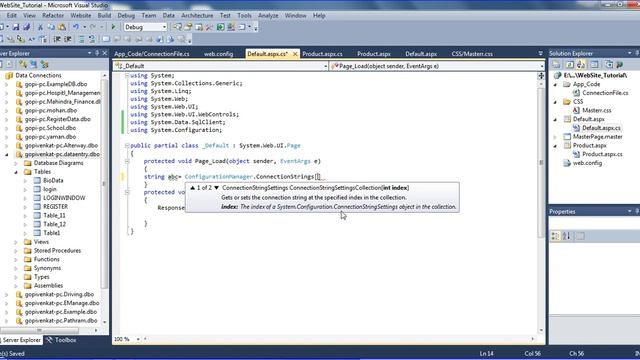 C# Tutorial for ConnectionString SECQURITY method Step by Steps смотреть онлайн