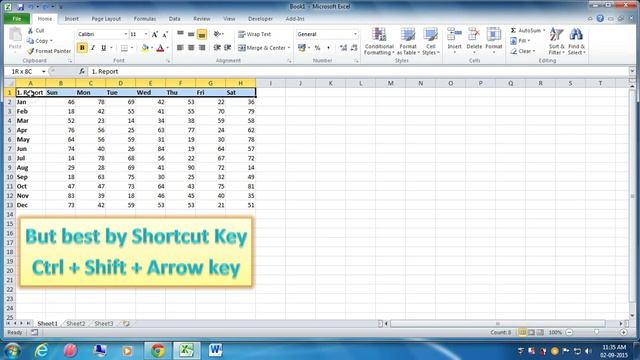 Keyboard Shortcut to Select Data Range in Excel смотреть онлайн