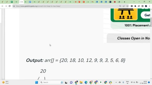DSA COURSE | HEAPS | 17.8.23 | convert-min-heap-to-max-heap смотреть онлайн