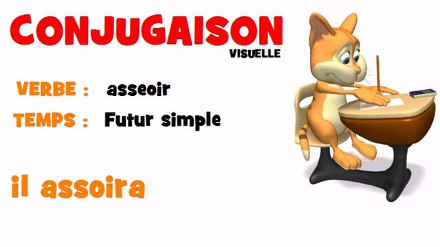 FRENCH VERB = asseoir = Futur simple смотреть онлайн