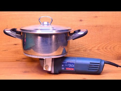 Старая кастрюля и болгарка , Смотри что получилось ??? смотреть онлайн