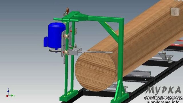 Пилорама шинная Мурка М2 ручной подъем смотреть онлайн